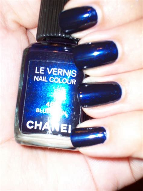 chanel blue satin blog